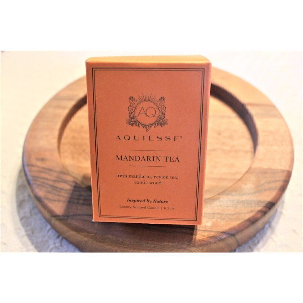 𝅺new Aquiesse Mandarin Tea 6.5 oz Luxury Scented Candle